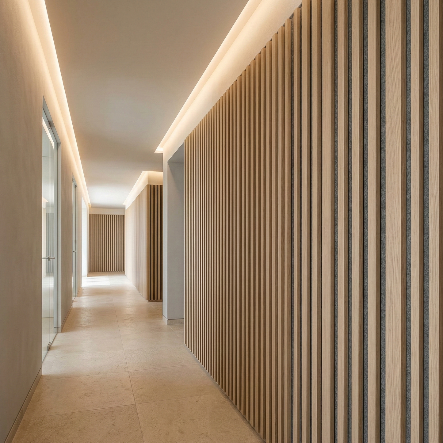 Architektonische Akustik-Holzplatte – 270 × 110 cm 