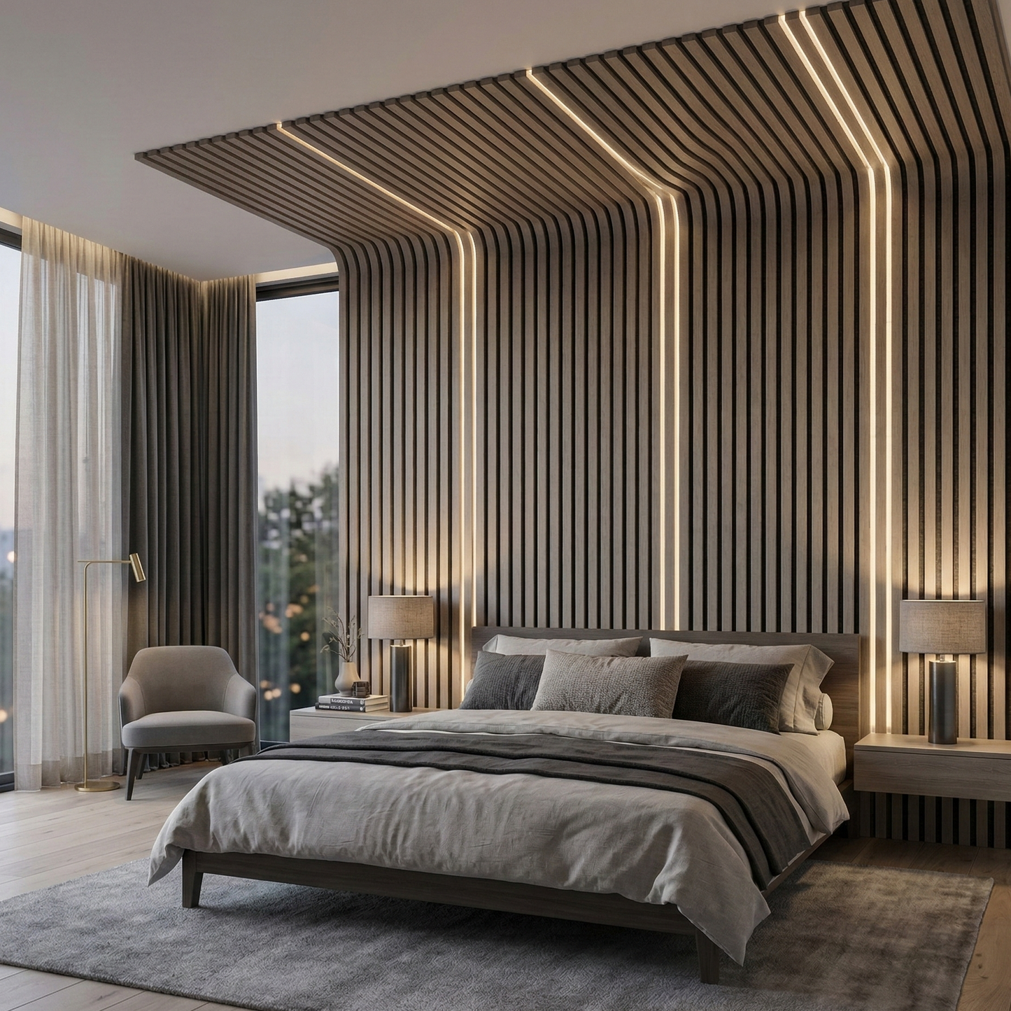 Architektonische Akustik-Holzplatte – 270 × 110 cm 