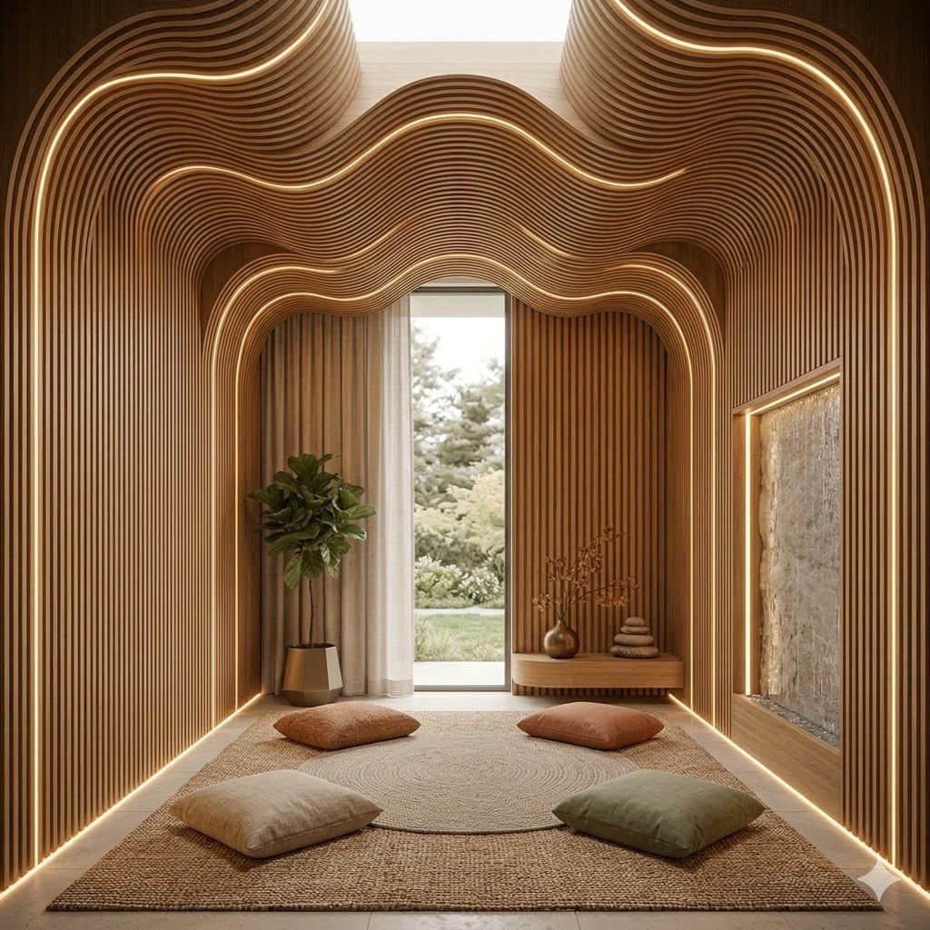 Architektonische Akustik-Holzplatte – 270 × 110 cm 